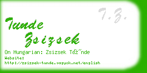 tunde zsizsek business card